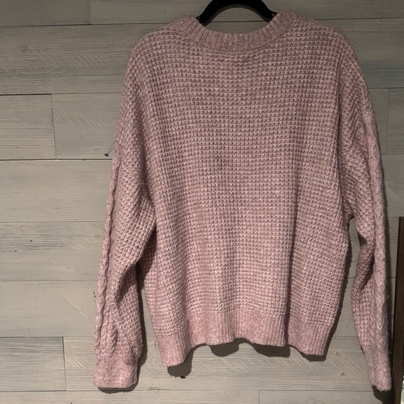 LC Lauren Conrad Blush Cable Knit Sweater - Picture 7 of 8
